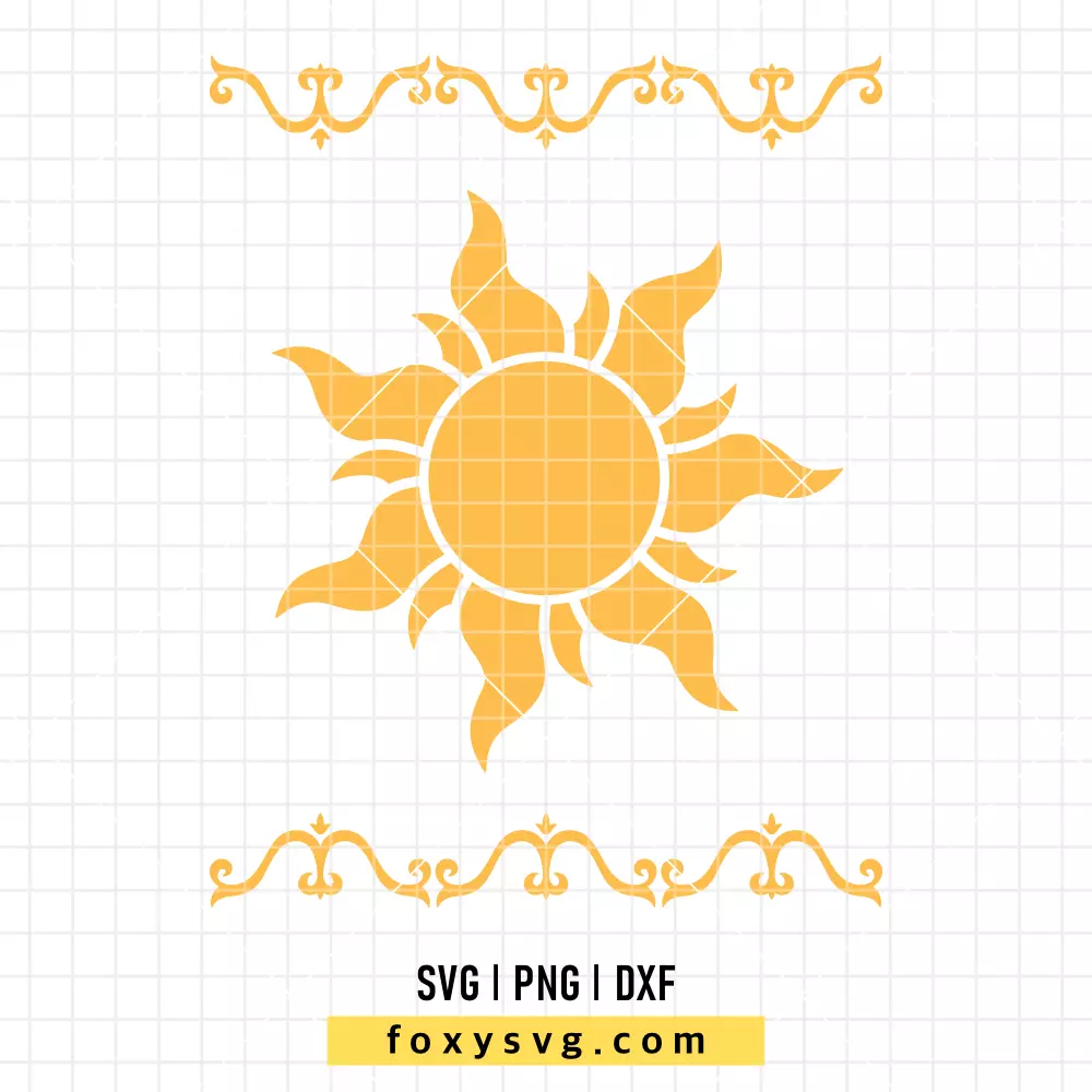 Tangled Sun Lantern Rapunzel SVG, PNG | Disney Princess SVG Cut File for Cricut & Silhouette
