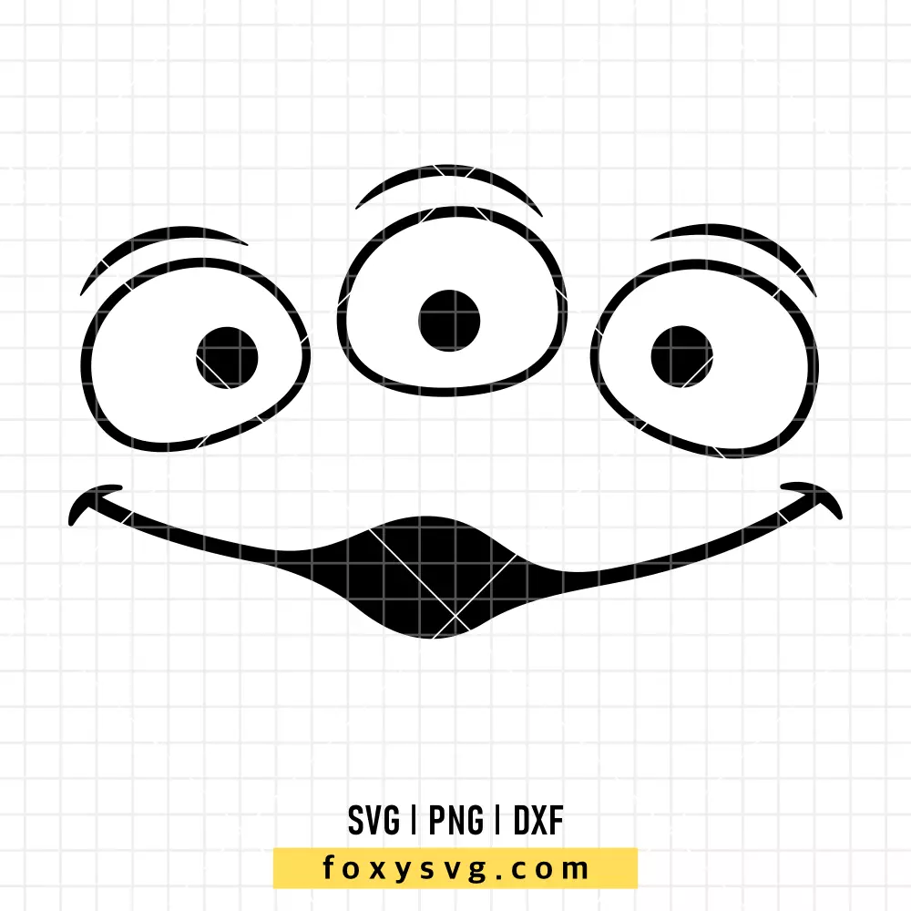 Toy Story Alien Face SVG, PNG | Disney SVG Cut File for Cricut & Silhouette