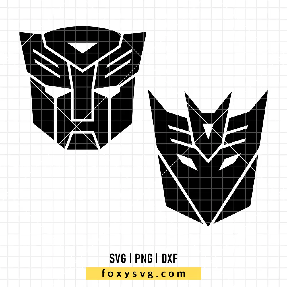 Transformers Autobots Decepticons Logo Bundle SVG, PNG | Trendy SVG Cut File for Cricut & Silhouette