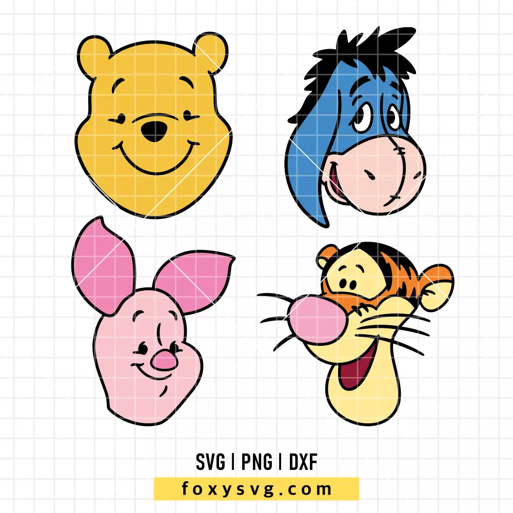 Winnie the Pooh and Friends Bundle SVG, PNG | Disney SVG Cut File for Cricut & Silhouette