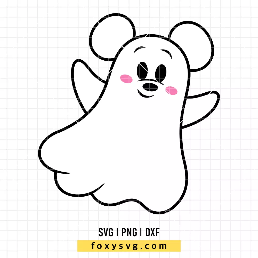 Cute Ghost Mickey Mouse SVG, PNG | Disney SVG Cut File for Cricut & Silhouette