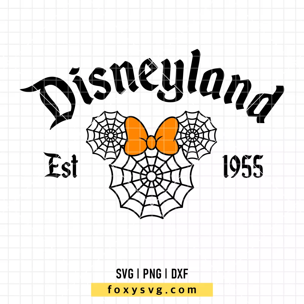 Disneyland Spider Web Minnie SVG, PNG | Disney SVG Cut File for Cricut & Silhouette
