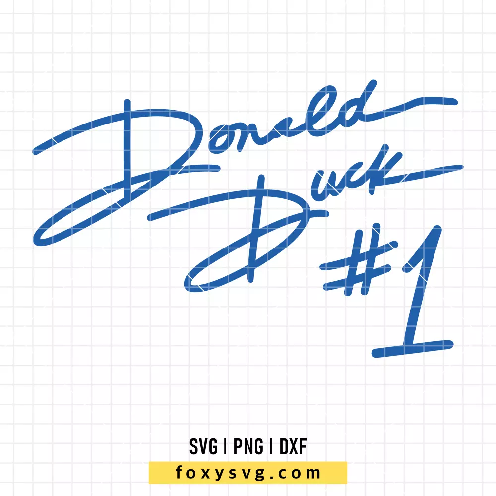 Donald Duck Signature SVG, PNG | Disney SVG Cut File for Cricut & Silhouette