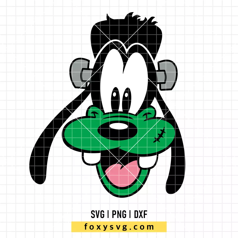 Frankenstein Goofy Face Halloween SVG, PNG | Disney SVG Cut File for Cricut & Silhouette