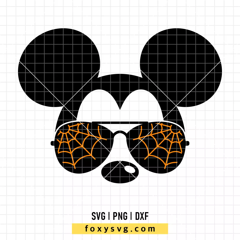 Mickey Halloween Spider Web SVG, PNG | Disney SVG Cut File for Cricut & Silhouette