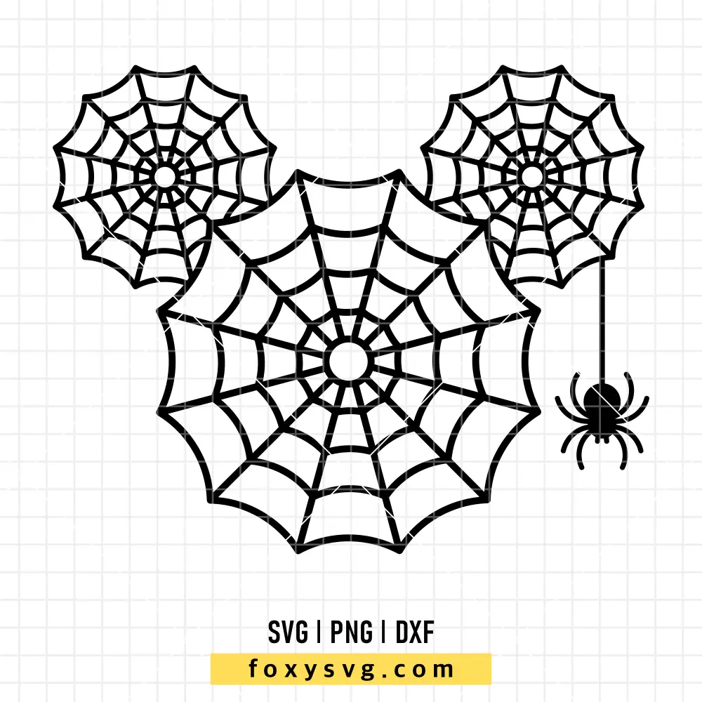 Mickey Spider Web SVG, PNG | Disney SVG Cut File for Cricut & Silhouette