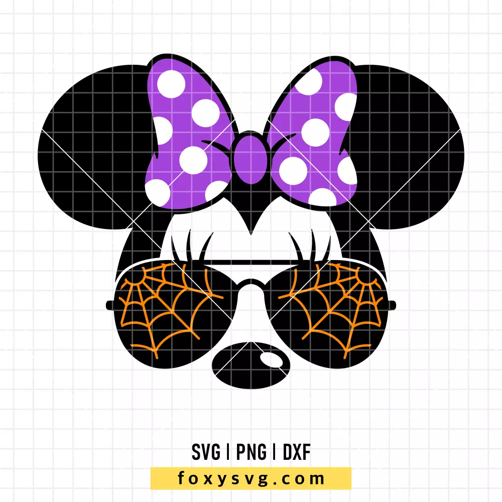 Minnie Halloween Spider Web SVG, PNG | Disney SVG Cut File for Cricut & Silhouette