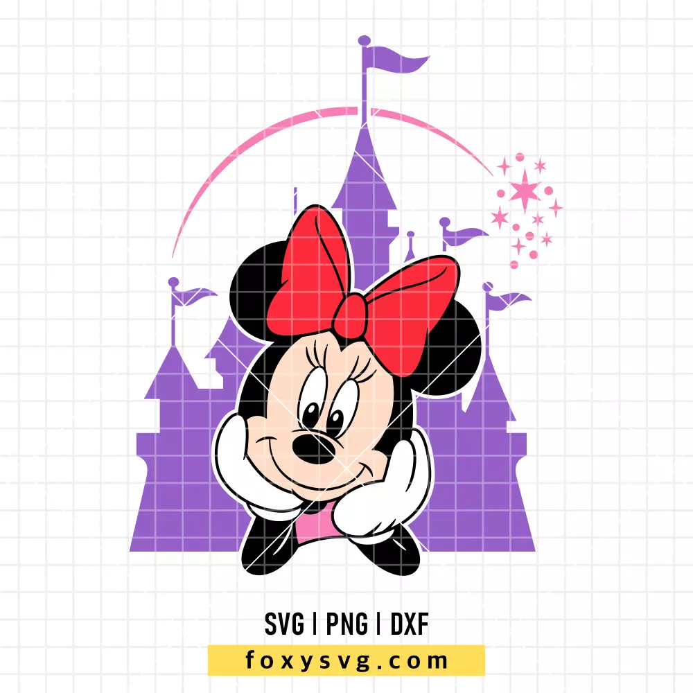 Minnie Mouse Disneyworld Castle SVG, PNG | Disney SVG Cut File for Cricut & Silhouette