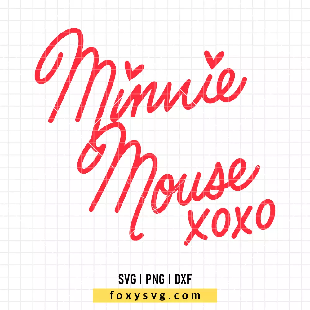 Minnie Mouse Signature SVG, PNG | Disney SVG Cut File for Cricut & Silhouette