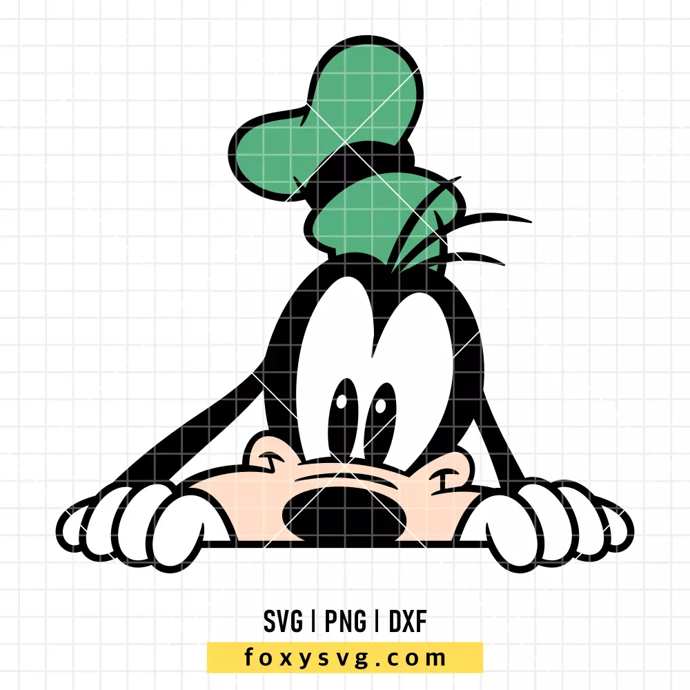 Peeking Goofy SVG, PNG | Disney SVG Cut File for Cricut & Silhouette