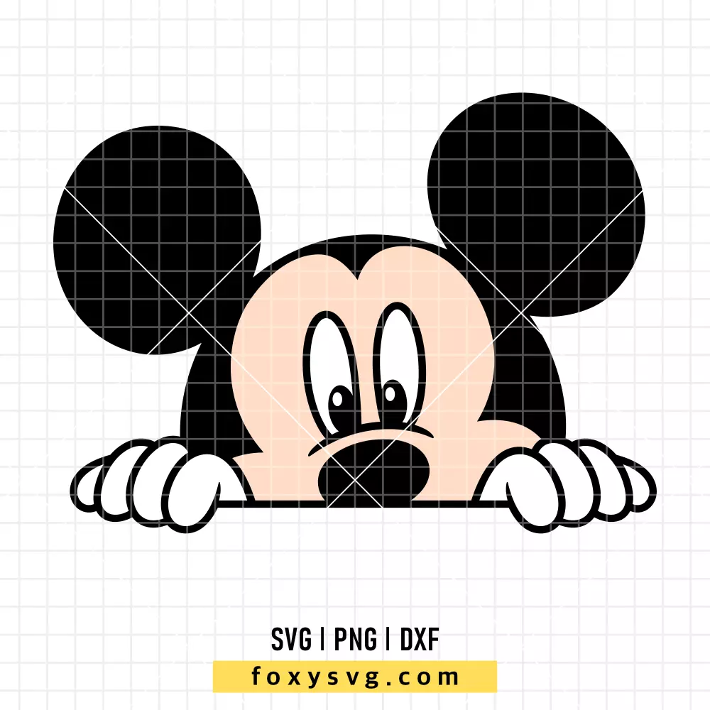 Peeking Mickey SVG, PNG | Disney SVG Cut File for Cricut & Silhouette