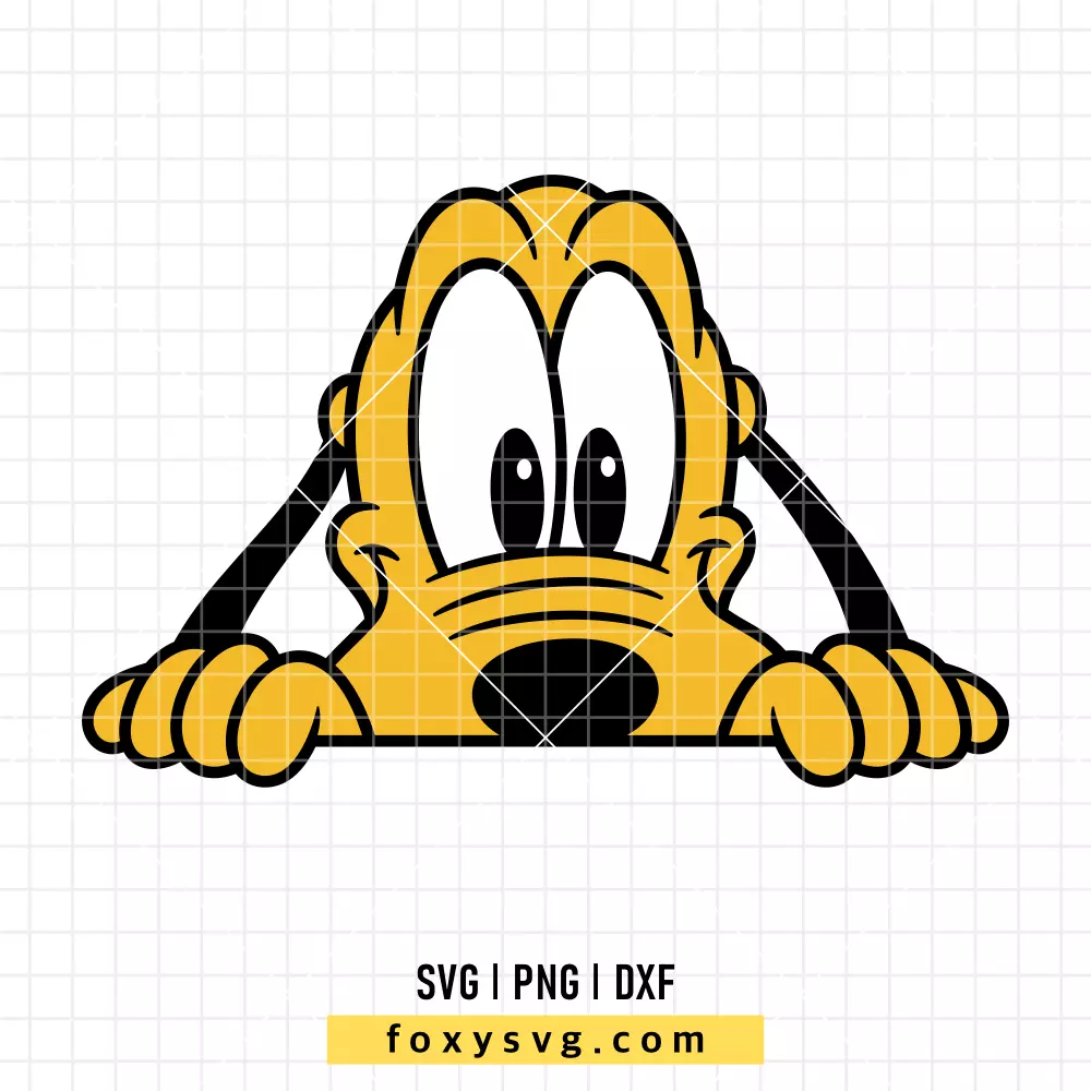 Peeking Pluto SVG, PNG | Disney SVG Cut File for Cricut & Silhouette