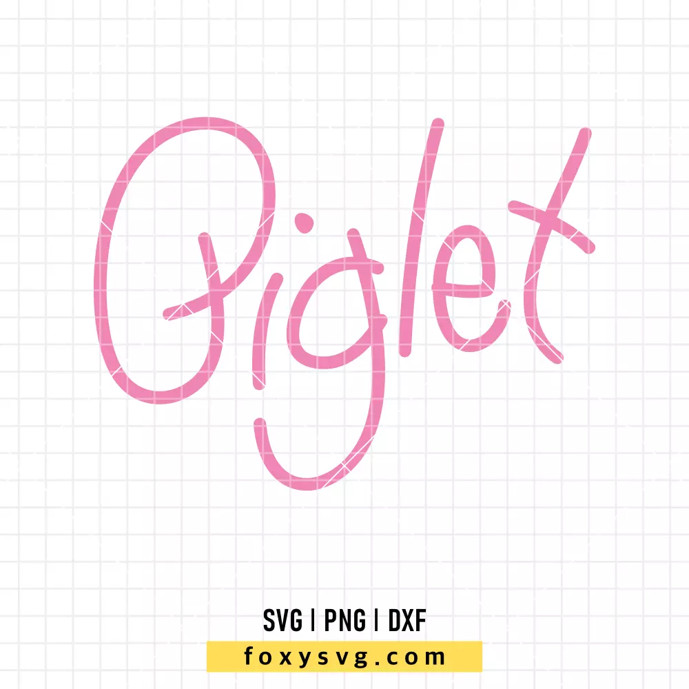 Piglet Signature SVG, PNG | Disney SVG Cut File for Cricut & Silhouette