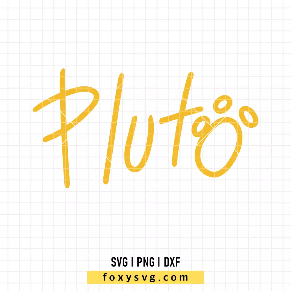 Pluto Signature SVG, PNG | Disney SVG Cut File for Cricut & Silhouette