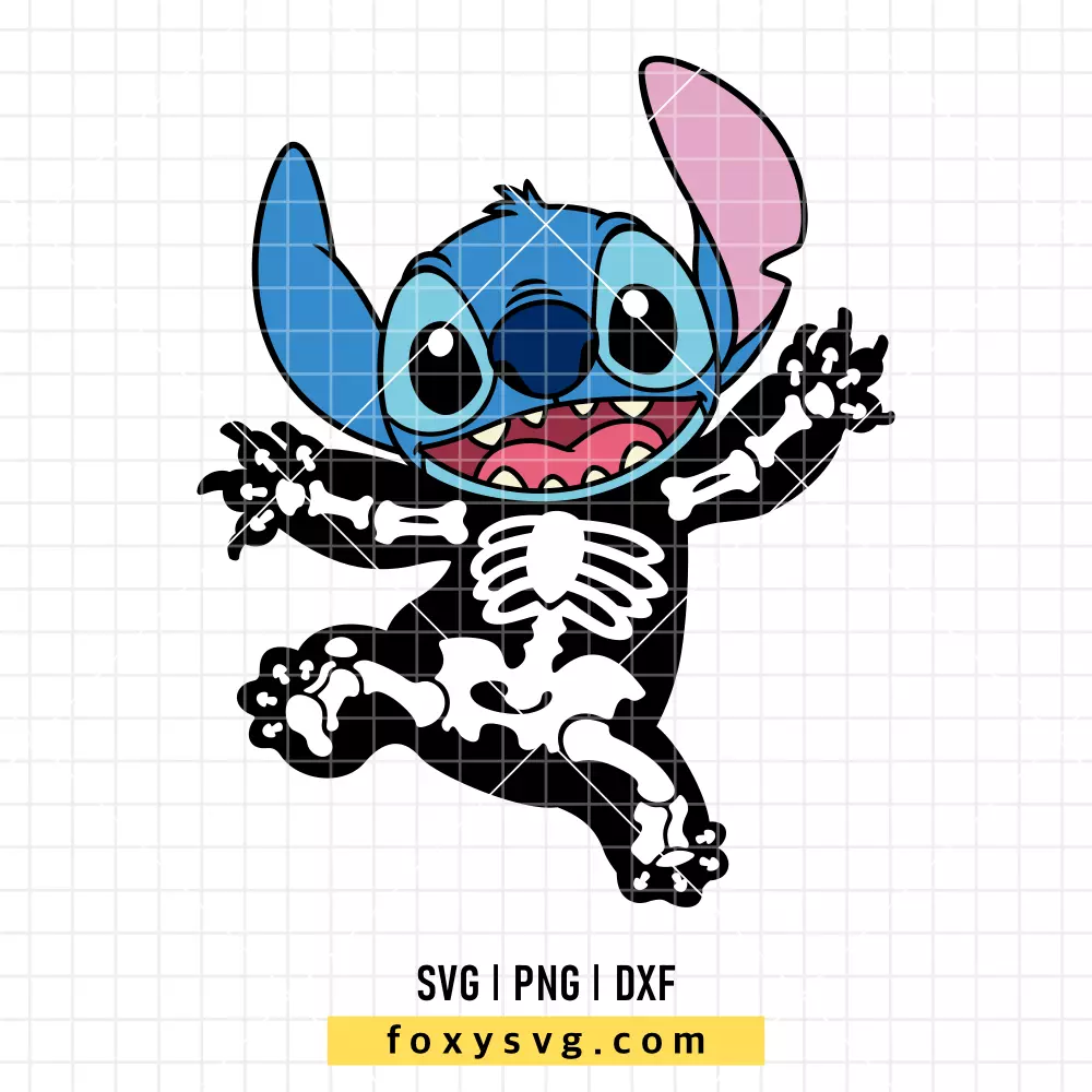 Skeleton Stitch SVG, PNG | Disney SVG Cut File for Cricut & Silhouette