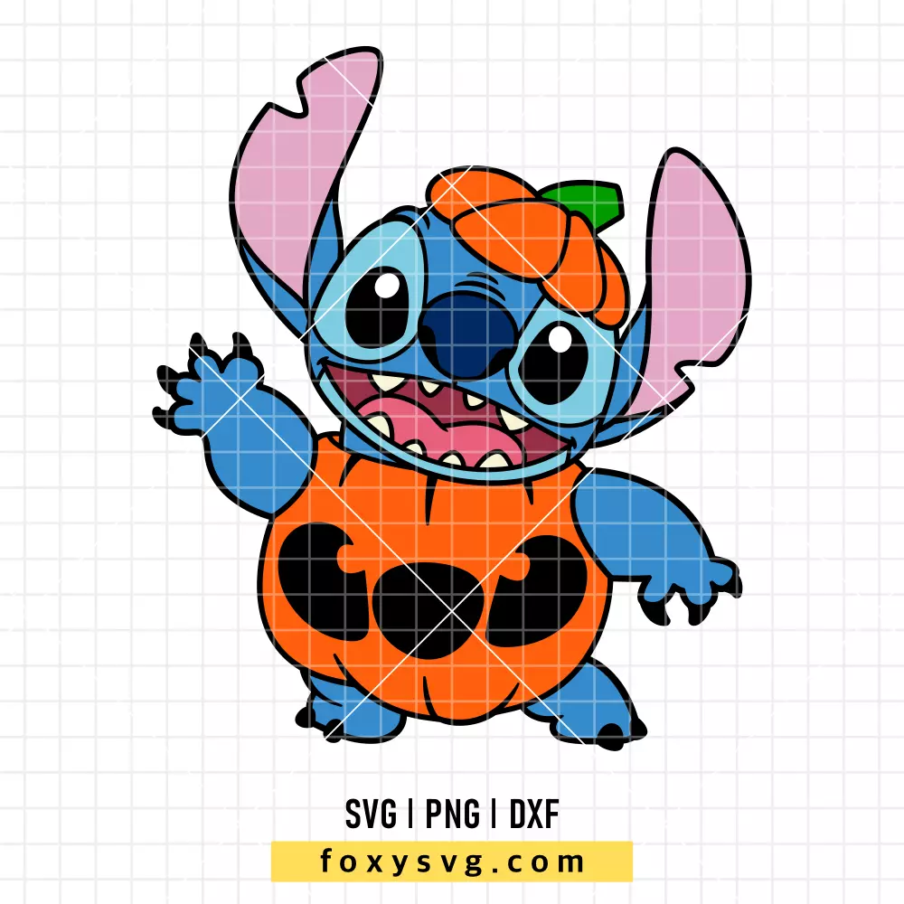 Stitch Halloween Pumpkin SVG, PNG | Disney SVG Cut File for Cricut & Silhouette