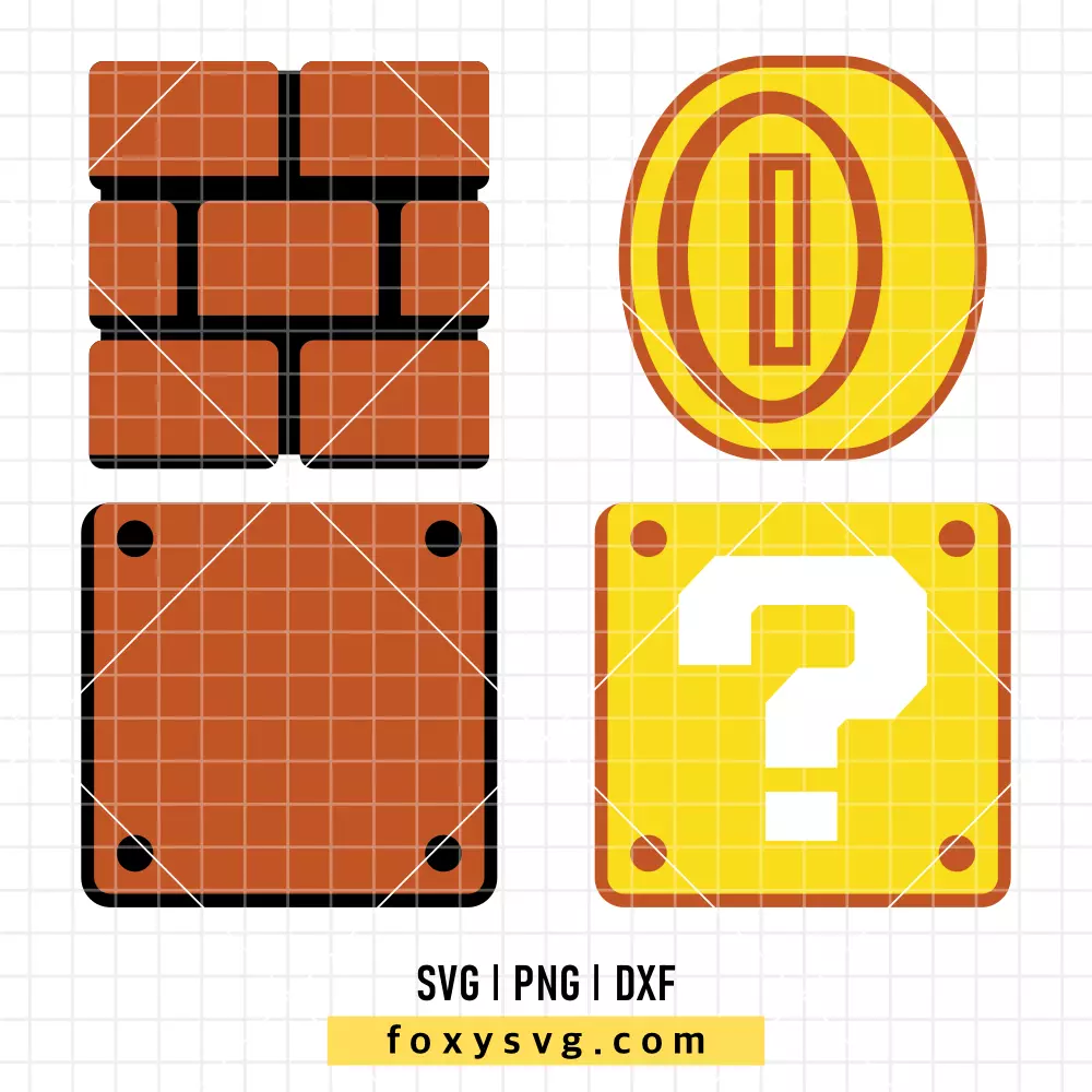 Super Mario Brick Bundle SVG, PNG | Trendy SVG Cut File for Cricut & Silhouette