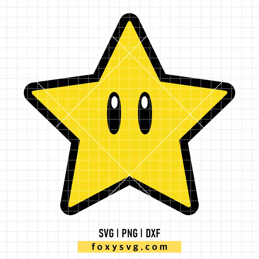 Super Mario Star SVG, PNG | Trendy SVG Cut File for Cricut & Silhouette
