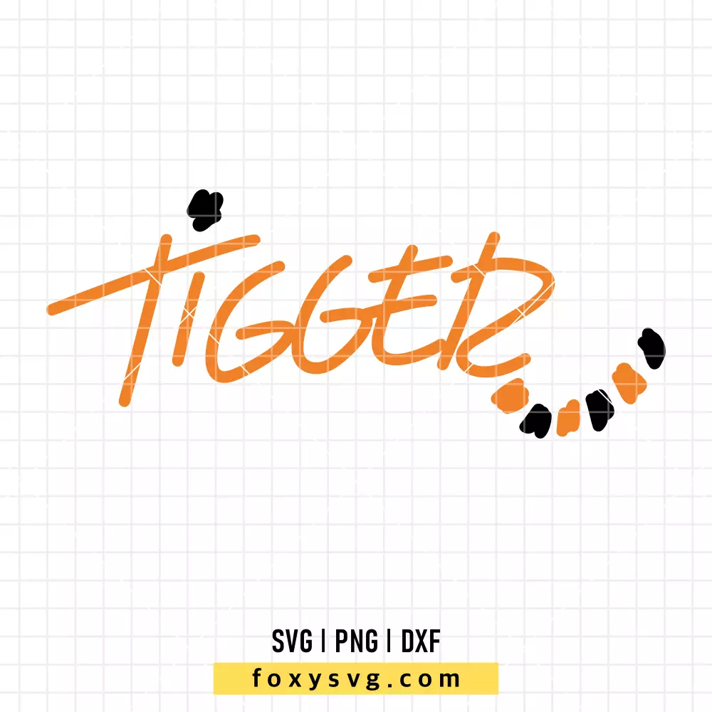 Tigger Signature SVG, PNG | Disney SVG Cut File for Cricut & Silhouette