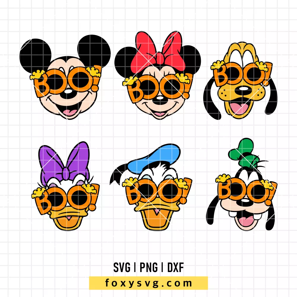 Boo Mickey and Friends SVG, PNG | Disney SVG Cut File for Cricut & Silhouette