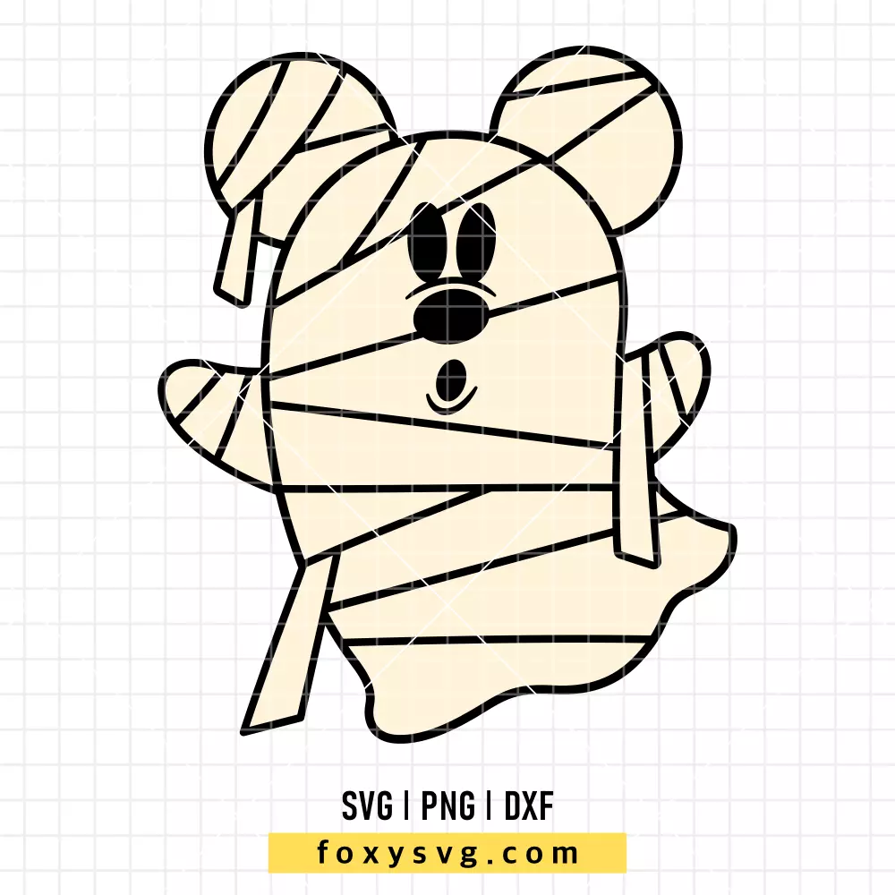 Mickey Cute Ghost Mummy SVG, PNG | Disney SVG Cut File for Cricut & Silhouette