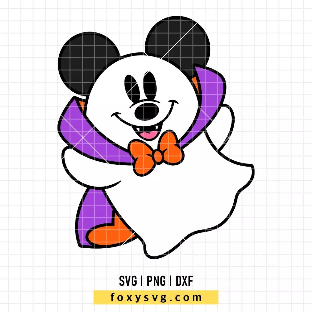 Mickey Cute Ghost Vampire SVG, PNG | Disney SVG Cut File for Cricut & Silhouette