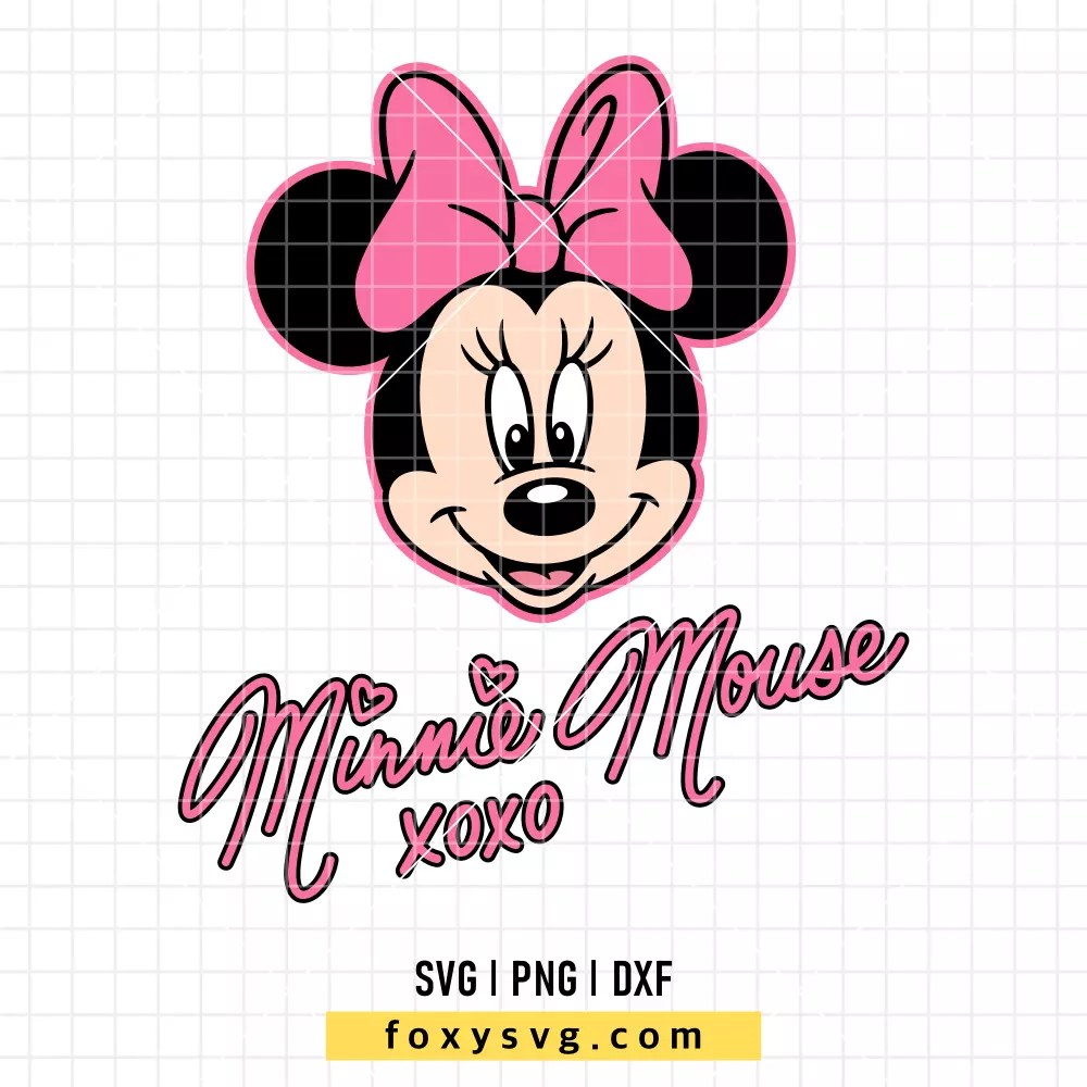 Minnie Mouse with Signature SVG, PNG | Disney SVG Cut File for Cricut & Silhouette