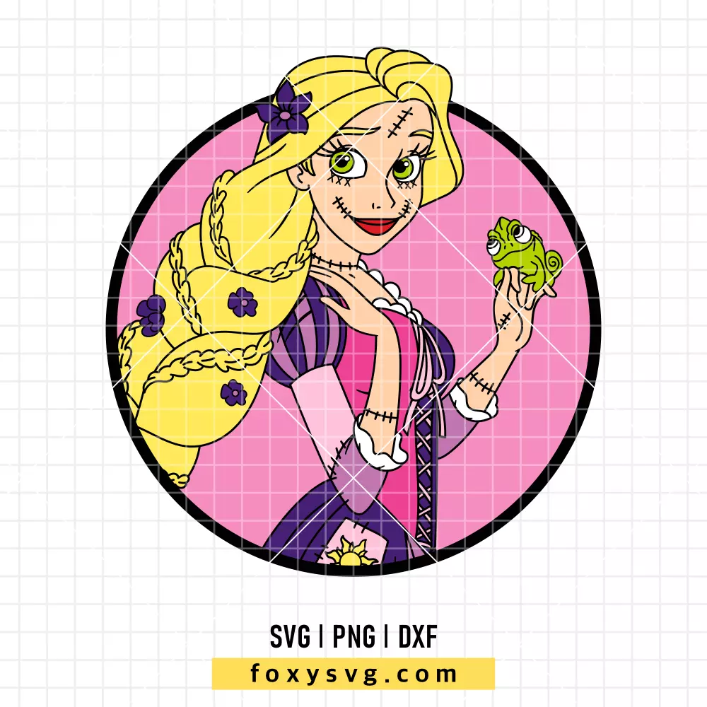Rapunzel Halloween Princess SVG, PNG | Disney Princess SVG Cut File for Cricut & Silhouette